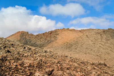 Scenic view of desert against sky