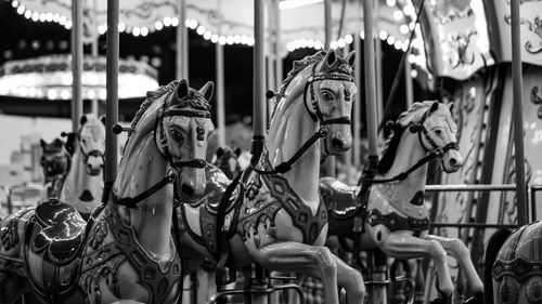 View of carousel in amusement park