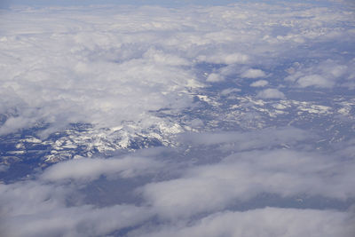 Aerial view of snowcapped mountain