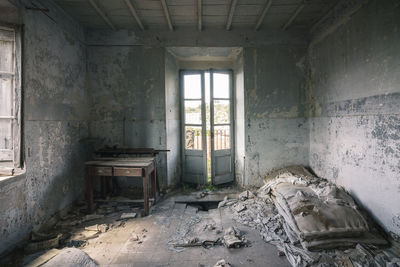 Interior of abandoned building