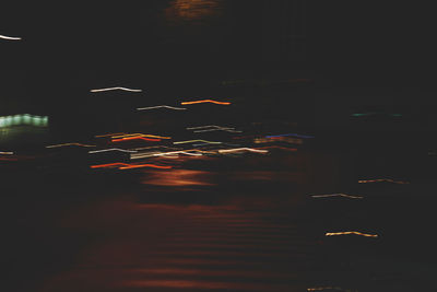 Light trails on city street at night