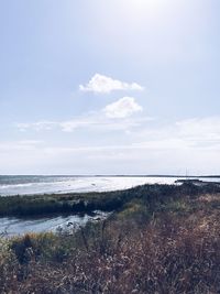 Scenic view of sea against sky