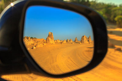 Landscape seen through window