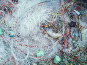 Full frame shot of fishing net