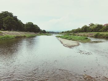 Scenic view of river against sky