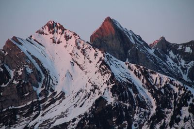 Snowcapped mountains against sky