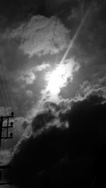 Low angle view of cloudy sky