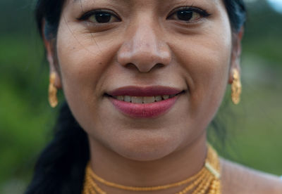 Close-up of young woman