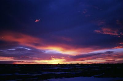 Sunset over landscape