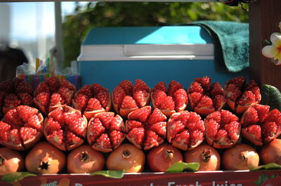 Various fruits for sale at market stall