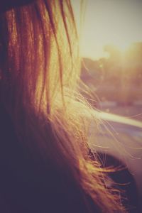 Woman in sunlight