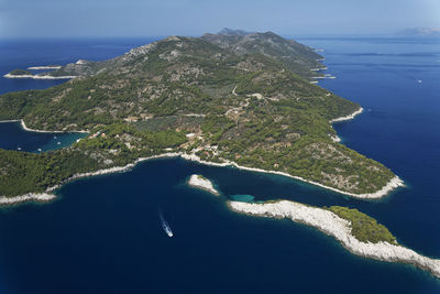 Aerial view of bay