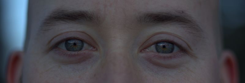 Close-up portrait of man eye