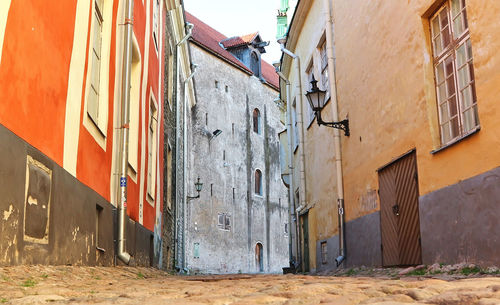 Low angle view of buildings in city