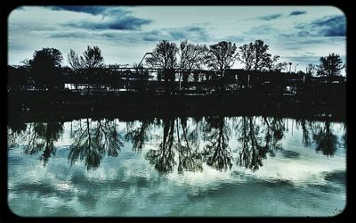 Reflection of clouds in water