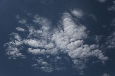 Low angle view of clouds in sky