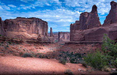 Rock formations in a desert