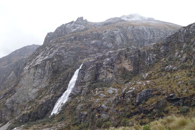Scenic view of rocky mountains against sky