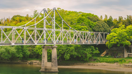 Bridge over river against sky