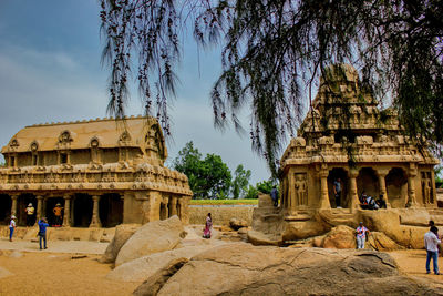 Tourists at a temple