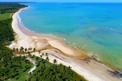 High angle view of beach