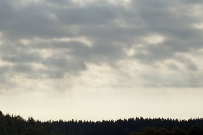 Scenic view of silhouette trees against sky