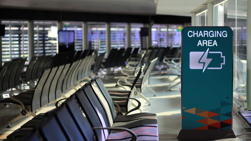 Information sign at airport