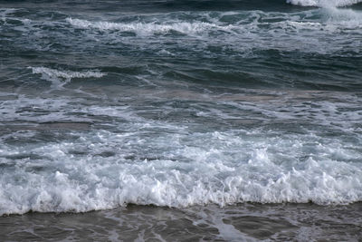 Waves rushing towards shore