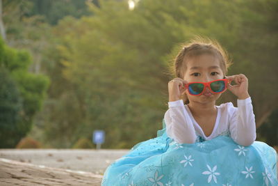 Portrait of cute girl at beach