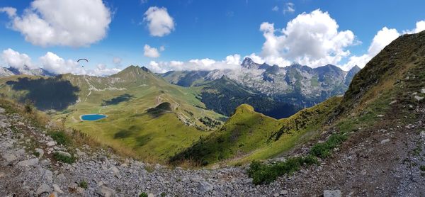 Panoramic view of landscape against sky