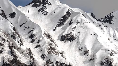 Panoramic view of snowcapped mountain