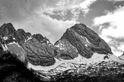 Low angle view of mountain against sky