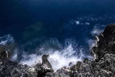 Aerial view of sea against sky