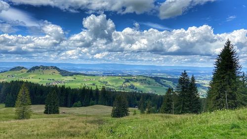 Panoramic view of landscape against sky