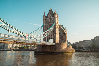 View of bridge over river