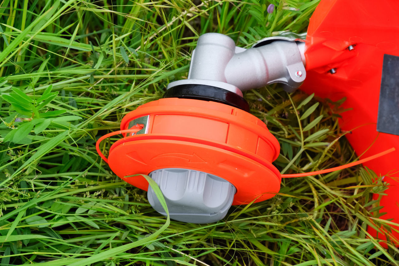 CLOSE-UP OF RED CAMERA ON GRASS