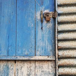 Close-up of closed door