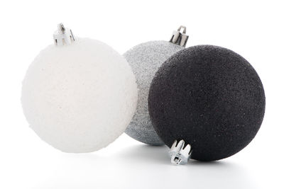 Close-up of easter egg against white background