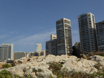 Low angle view of buildings against sky