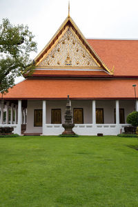 Exterior of temple against sky