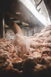 Midsection of person preparing food