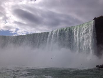 Scenic view of waterfall