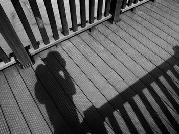 Close-up of shadow on wood
