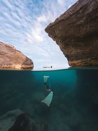 Scenic view of sea against sky