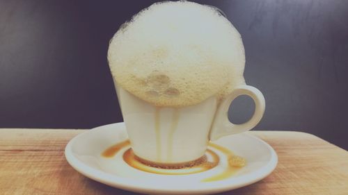 Close-up of coffee on table