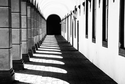 Empty corridor of building