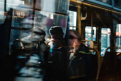 Group of people in train