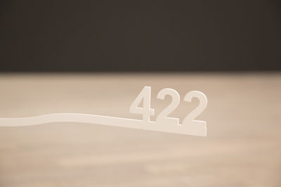 Close-up of text on wall