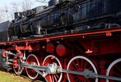 Cropped image of steam train at museum