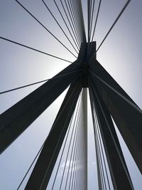 Low angle view of skyscraper against clear sky